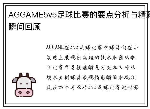 AGGAME5v5足球比赛的要点分析与精彩瞬间回顾